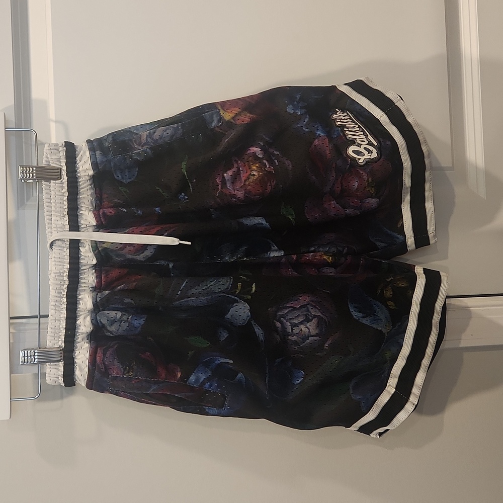 Ball is Life Basketball shorts men size small floral pattern